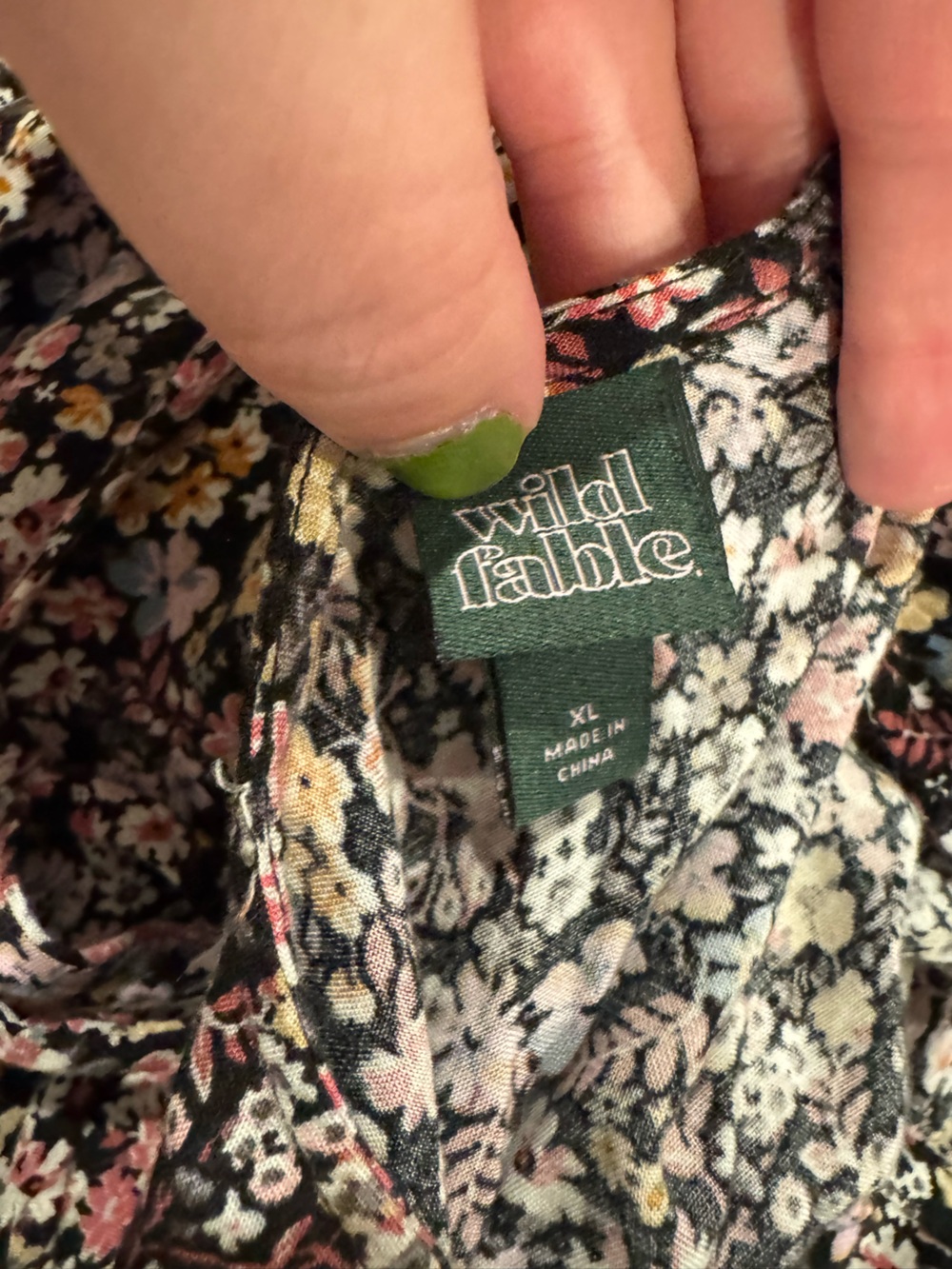 Button Up Floral Short Sleeve Dress with Back Tie and Bottom Ruffle Size XL - Picture 3 of 6